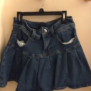 HotTopic: Sweet Society pleated denim skirt